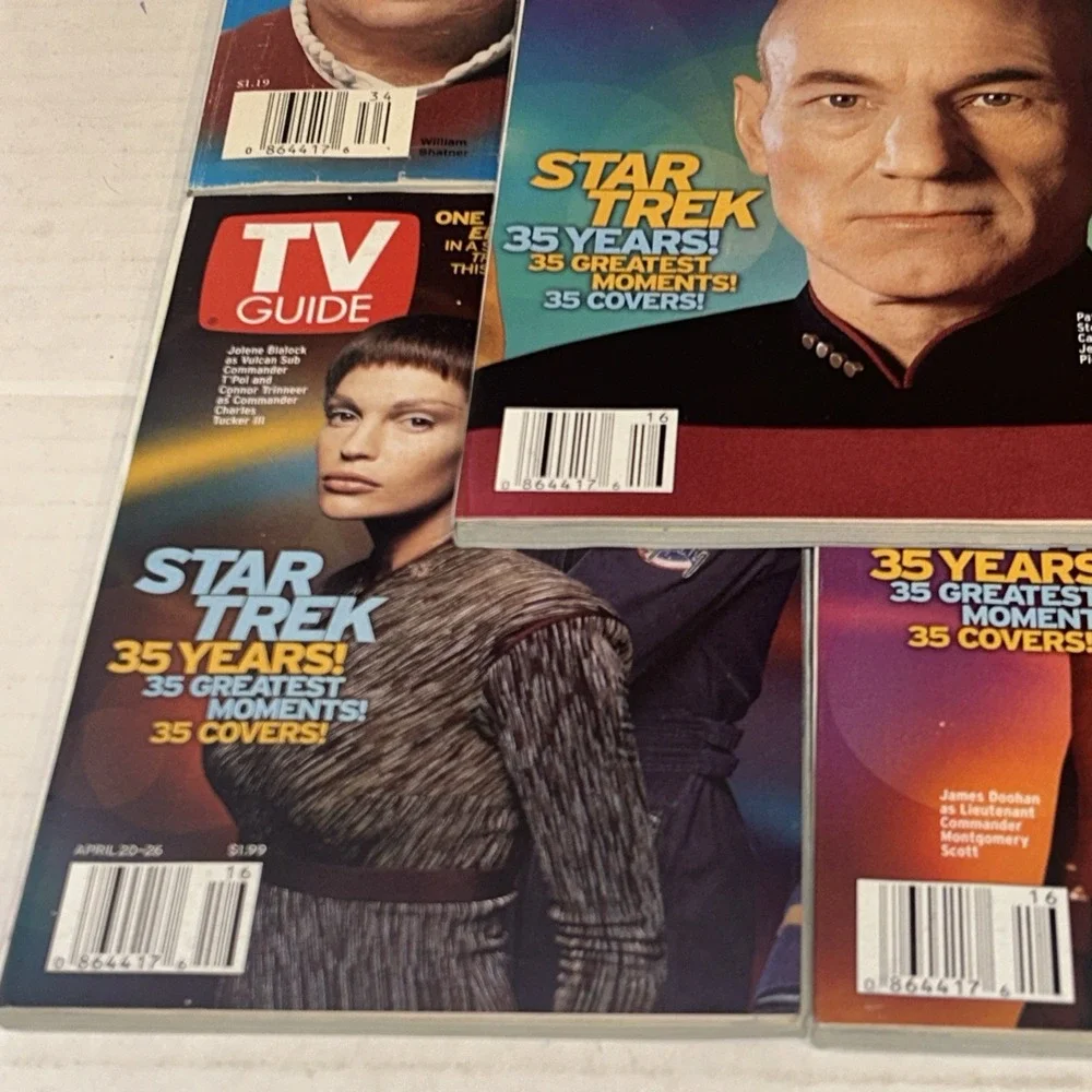 TV Guide Magazines Star Trek‎ Lot Set Of 5 1990's  Star Trek TNG Voyager